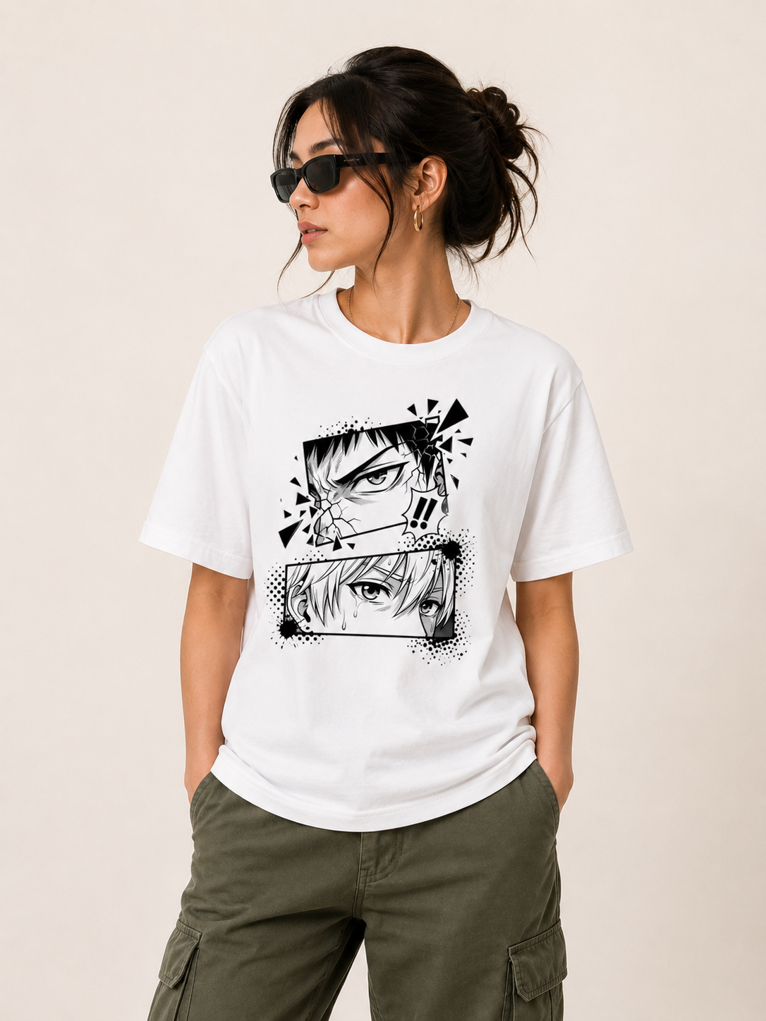 Anime Manga Eyes Graphic T-Shirt