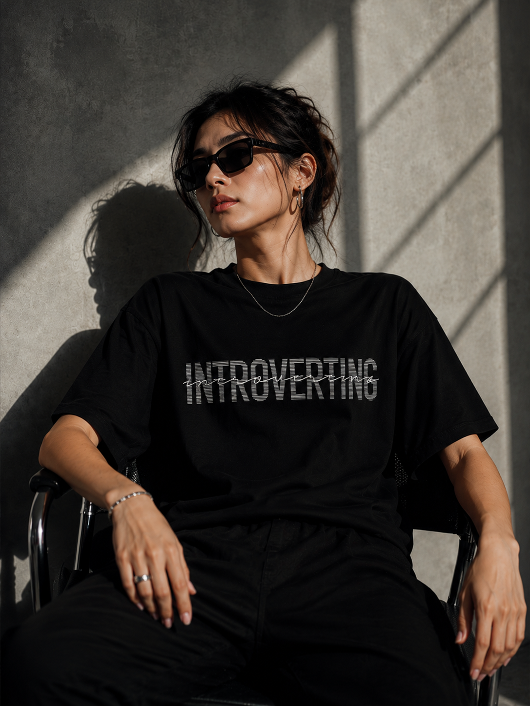 Introverting Graphic T-Shirt | Minimalist Introvert Quote Tee for Men & Women
