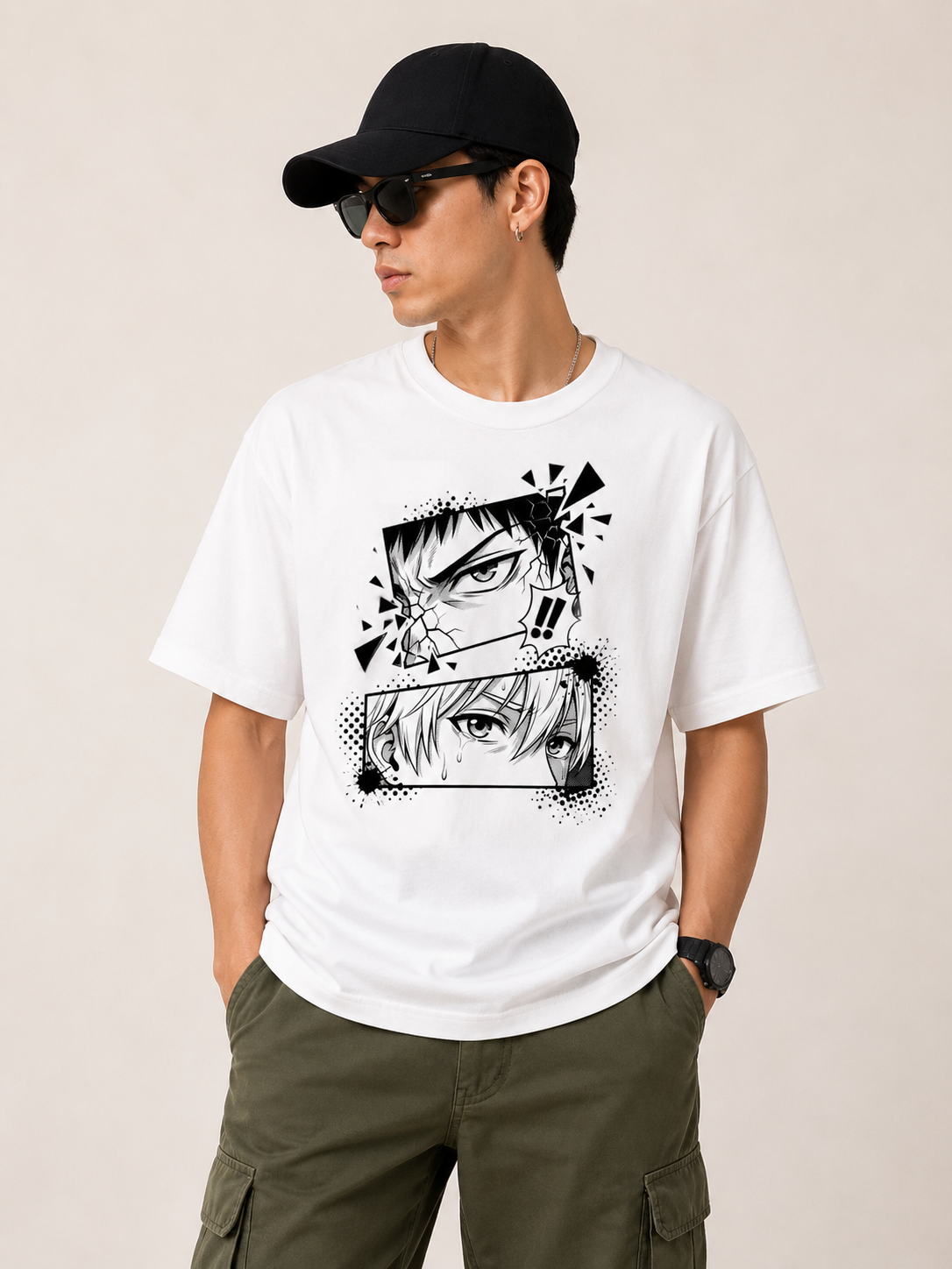 Anime Manga Eyes Graphic T-Shirt