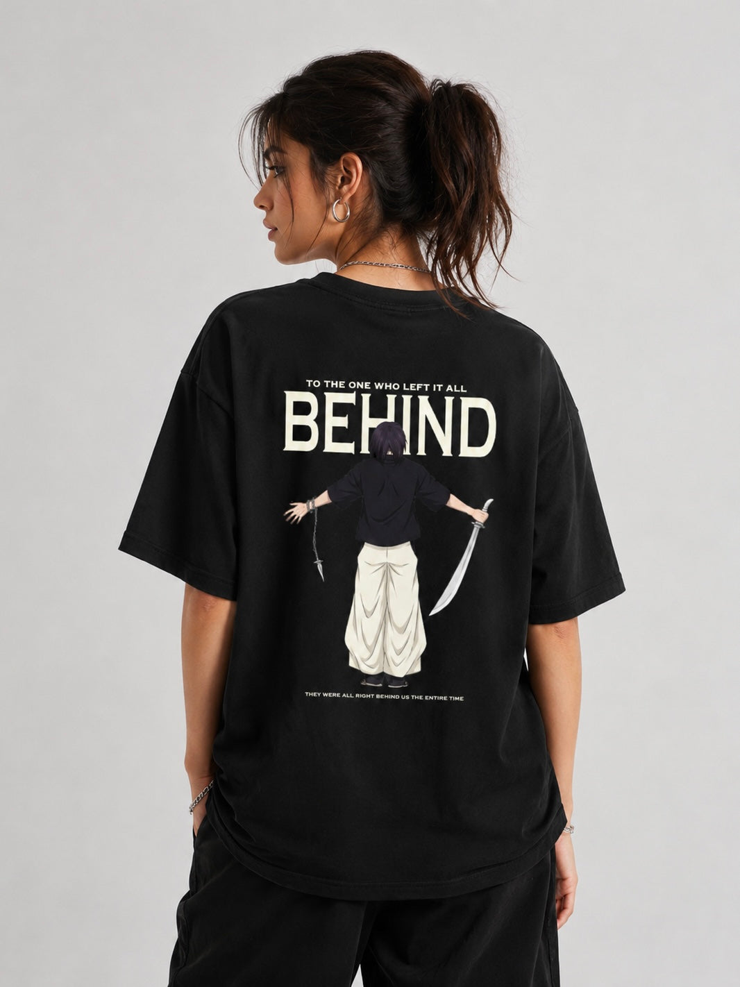 The One Who Left It All Behind Anime Warrior T-Shirt