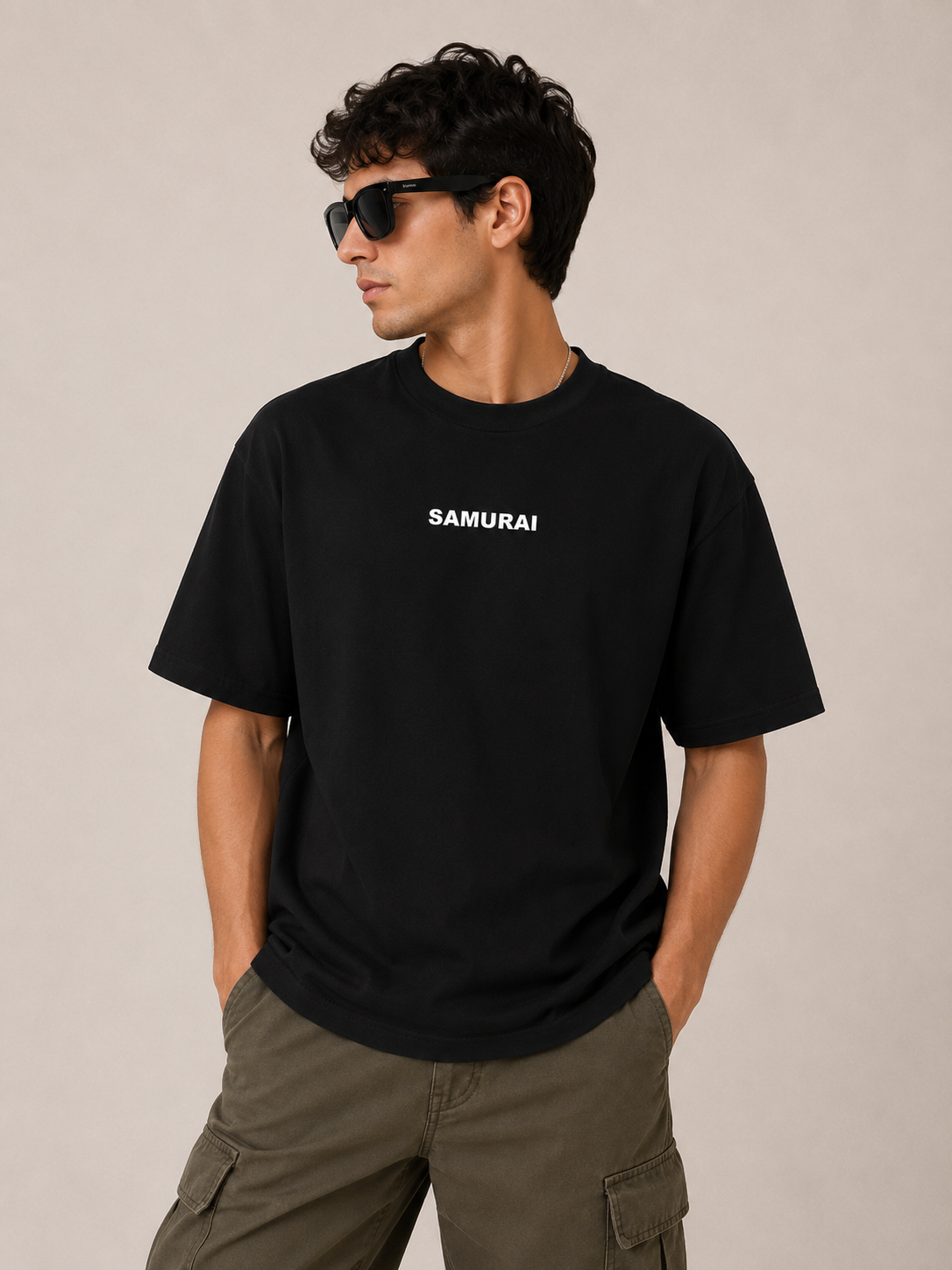 Ancestral Samurai Skull Printed T-Shirt