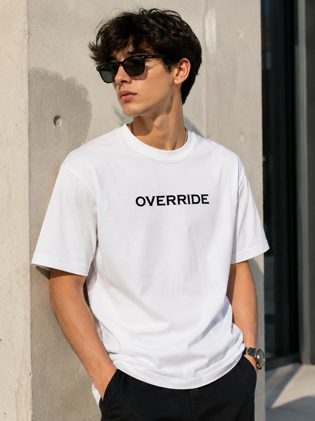 System Override Cyber Skull Back Print T-Shirt